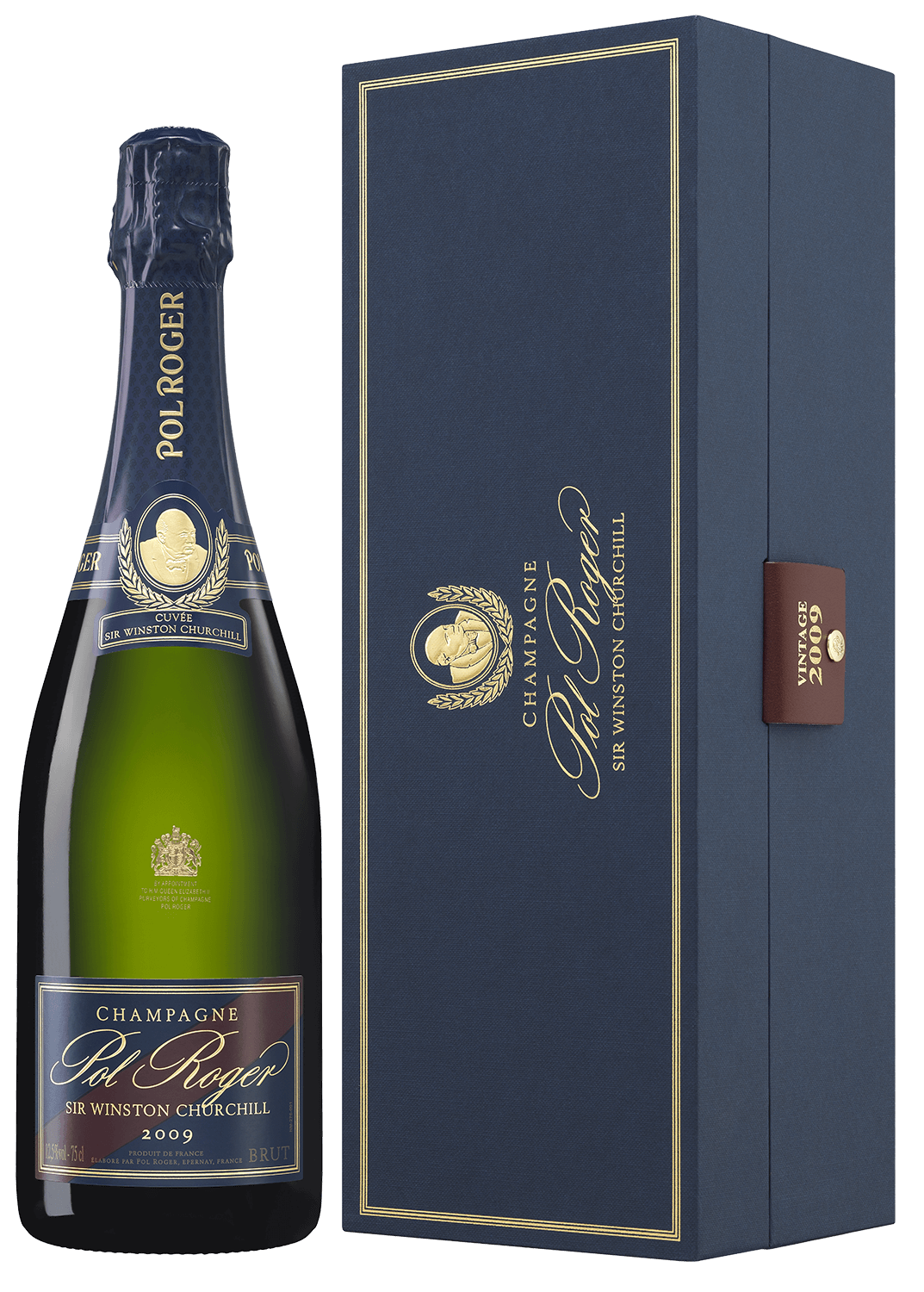 Поль Роже Сэр Уинстон Черчиль Брют Шампань АОС в подарочной упаковке 2009 0.75 л