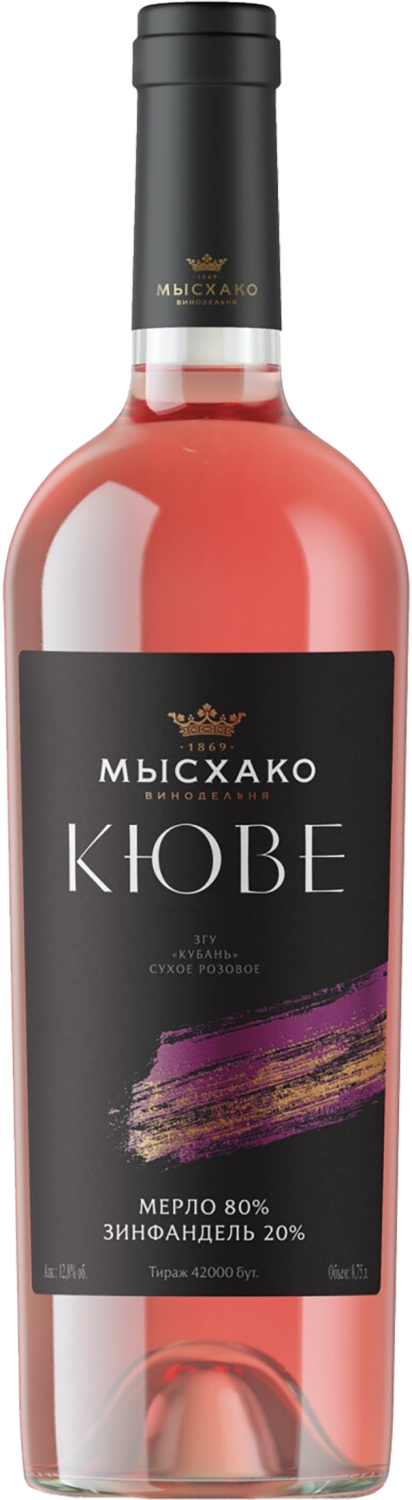 Кюве Мерло-Зинфандель Кубань. Новороссийск ЗГУ Мысхако 0.75 л