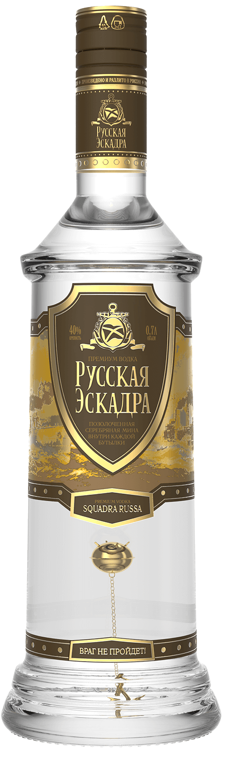Русская эскадра Золотая мина в подарочной упаковке 0.7 л