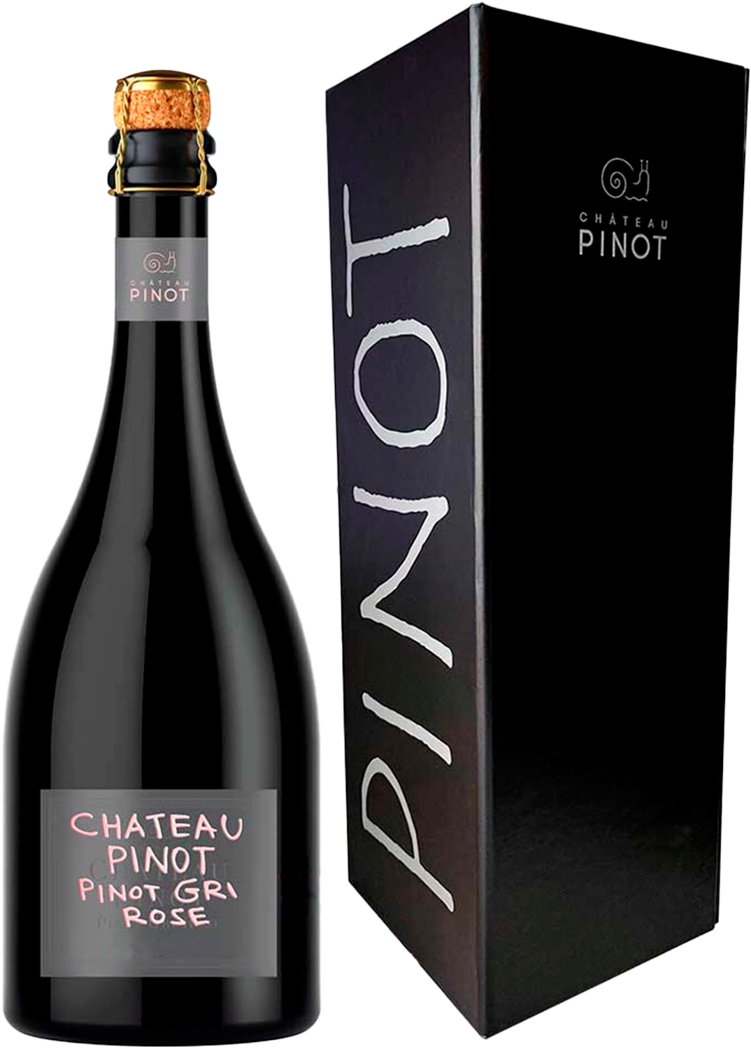 Пино Гри Розе Экстра Брют Кубань. Новороссийск ЗГУ Шато Пино в подарочной упаковке 0.75 л