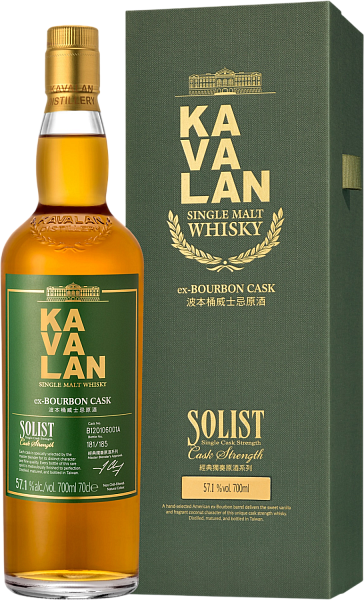 Kavalan Solist Ex-Bourbon Cask Single Malt Whisky (Подарочная упаковка), 0.7 л в Тольятти