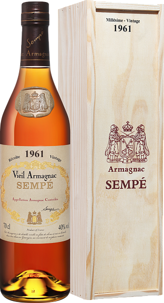 Sempe Vieil Vintage 1961 Armagnac AOC (Подарочная упаковка), 0.7 л в Тольятти