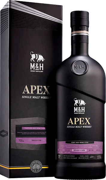 M&H Apex Fort Red Wine Cask Single Malt Whiskey (gift box), 0.7 л в Тольятти