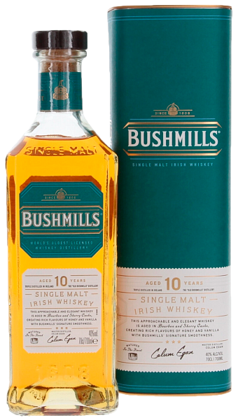 Bushmills 10 Y.O. Single Malt Irish Whiskey (gift box), 0.7 л в Тольятти