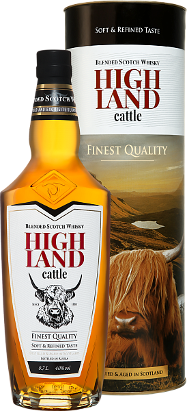 Виски Highland Cattle Blended Scotch Whisky (Подарочная упаковка), 0.7 л в Тольятти